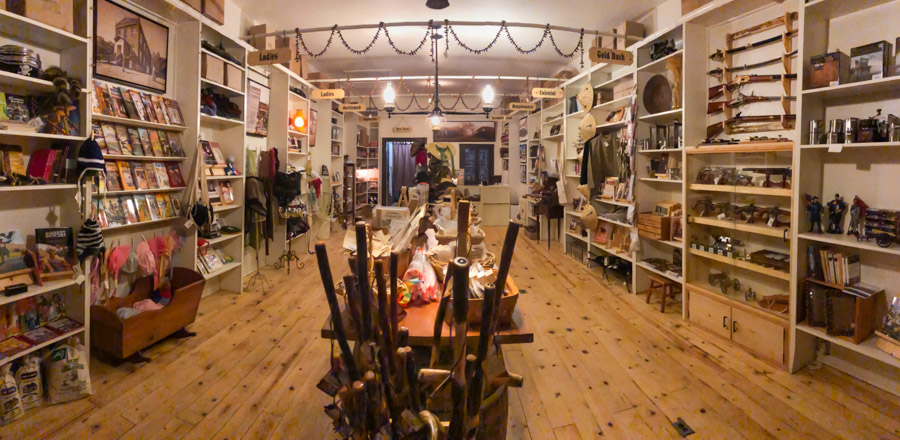 We offer a large variety of merchandise.